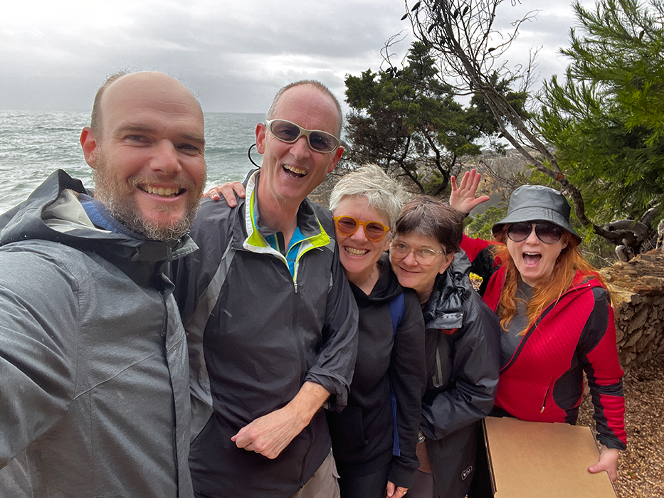 Happy cyclists smiling on a Somewherein.pt tour