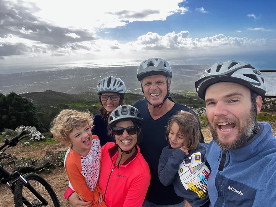 Happy cyclists smiling on a Somewherein.pt tour