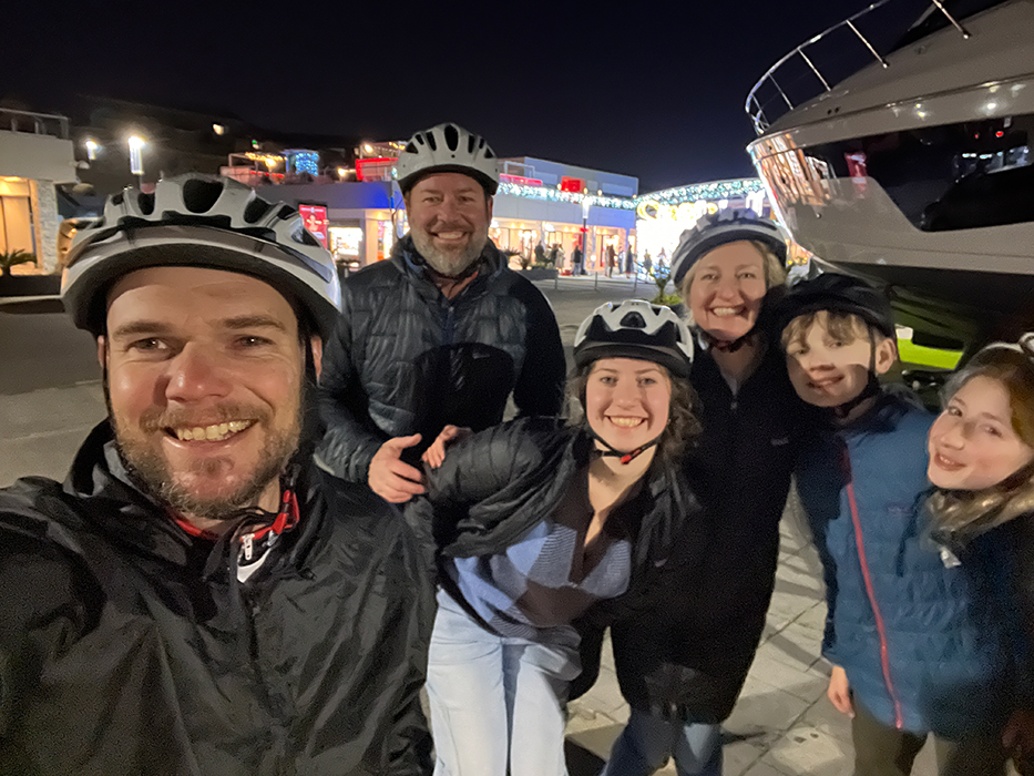 Happy cyclists smiling on a Somewherein.pt tour