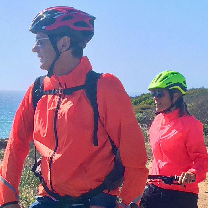 Happy cyclists smiling on a Somewherein.pt tour